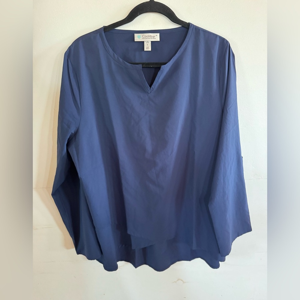 Coolibar Navy Blue Long Sleeve Tunic Top